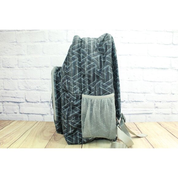 LL Bean Unisex Adult Weatherproof Deluxe Book Pack 37L Backpack Black Triangles - Picture 2 of 12